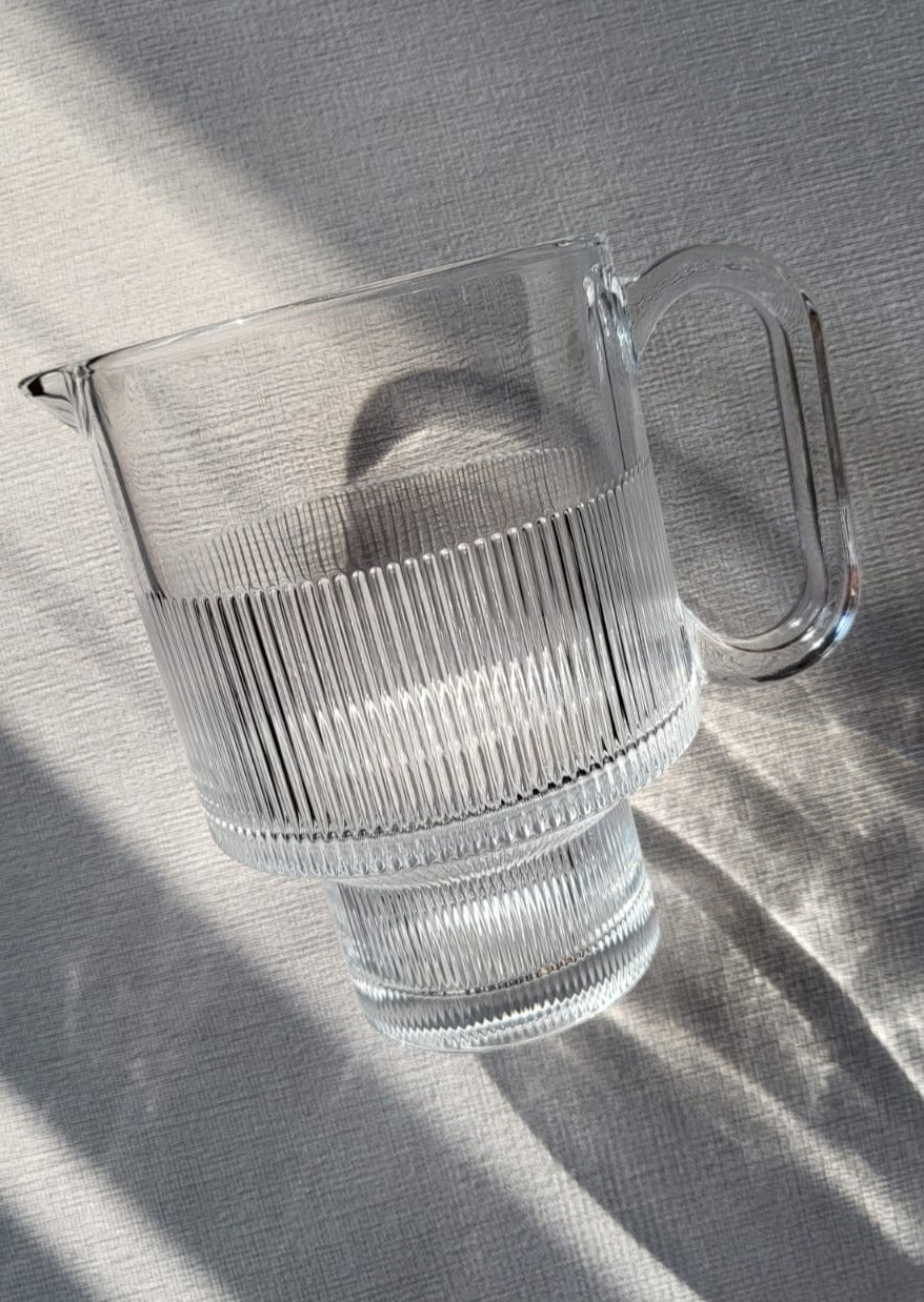 Fluted Glass Pitcher