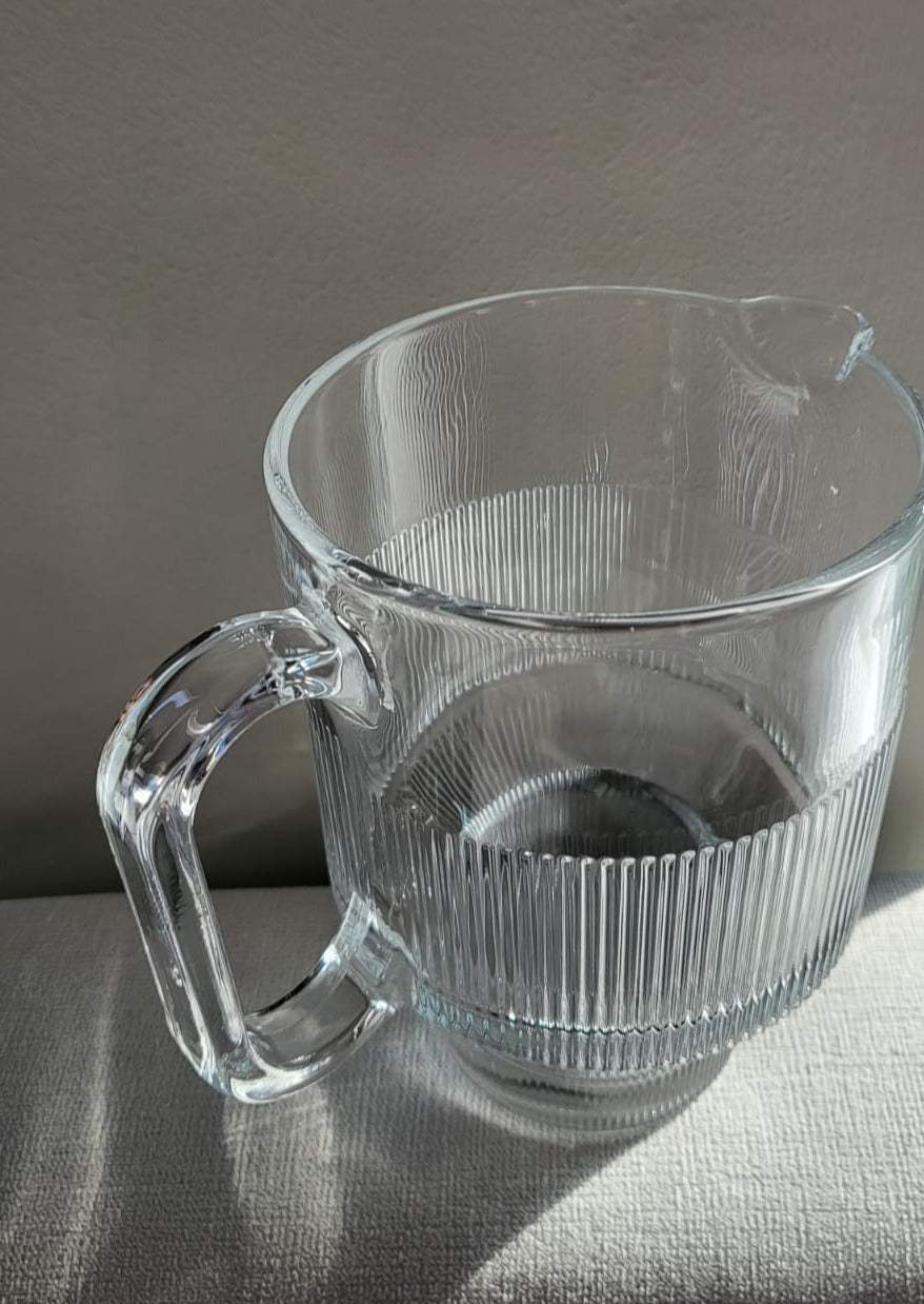 Fluted Glass Pitcher